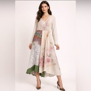 Multicolor Patchwork Dress